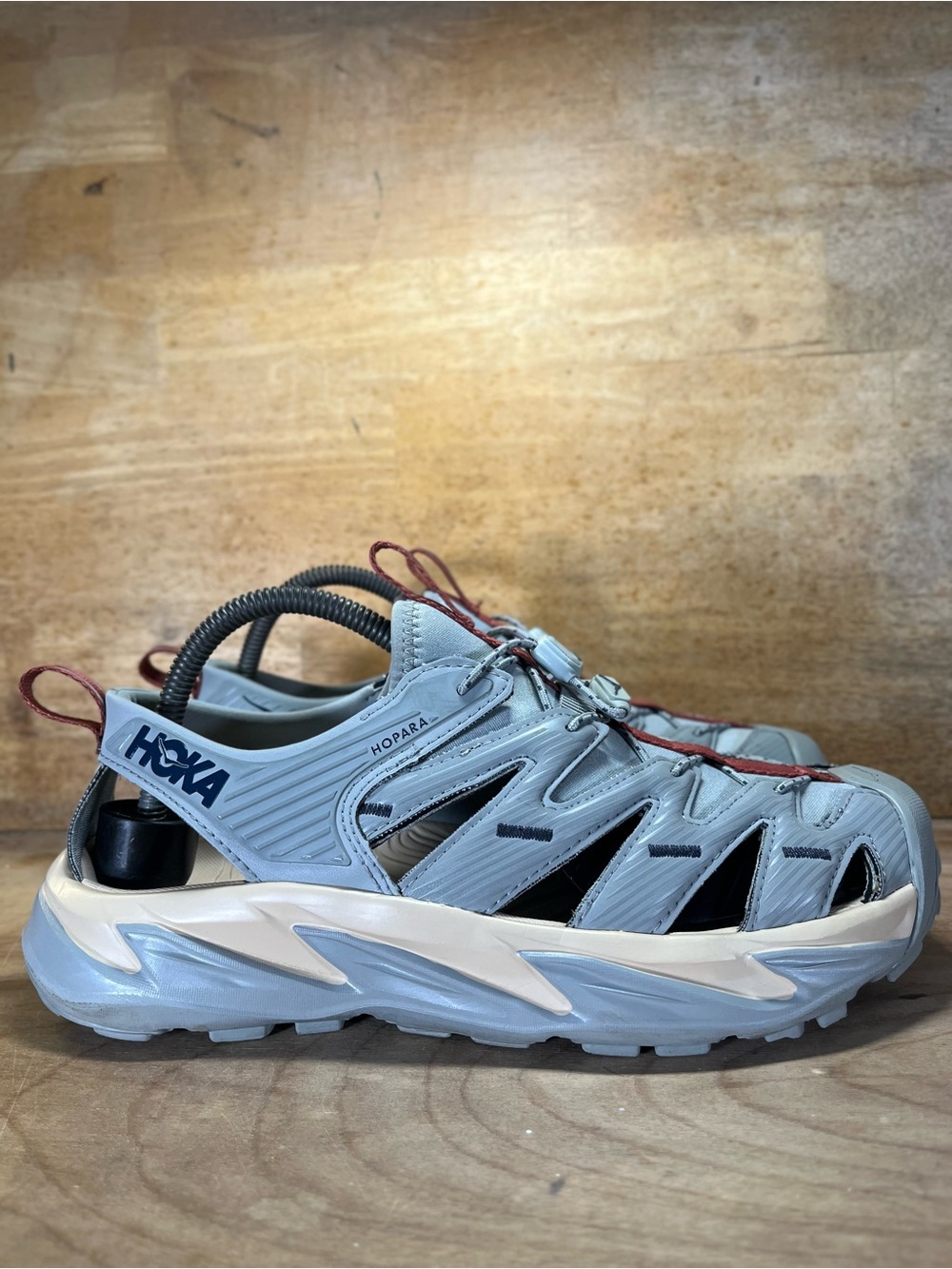 Hoka One One U Hopara Womens Size 9 River Trekking Hiking Sandals Shoes Gray - Picture 1 of 12